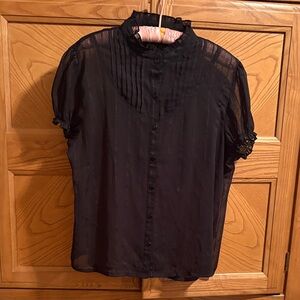 Elegant Black Sheer Blouse